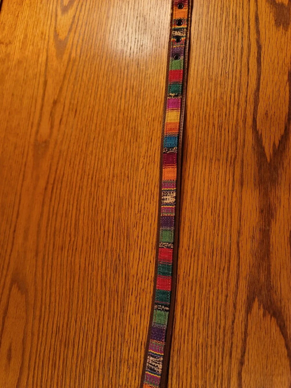 Multicolor Woven Women’s Belt with Silver-Tone Western Buckle